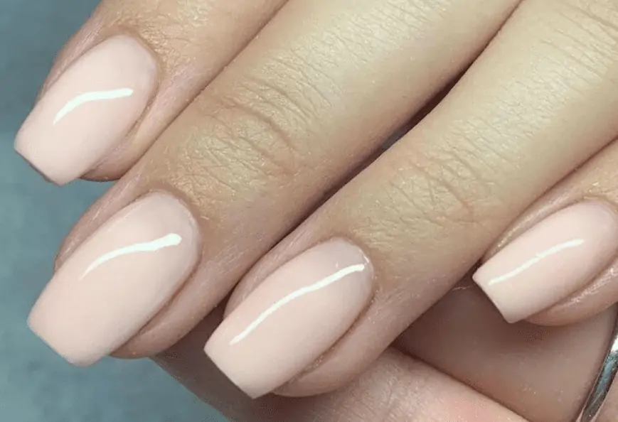 Nude Short Acrylic Nails