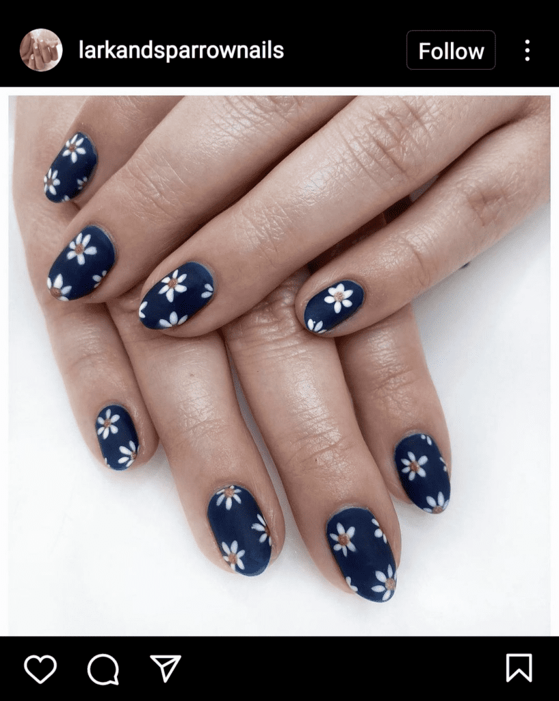 Navy Blue Nails Inspiration and Ideas - Nail Aesthetic