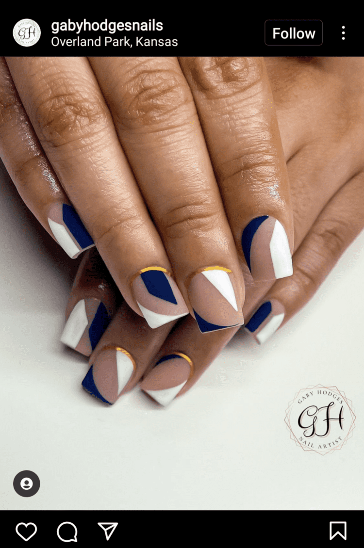 Navy Blue Geometric