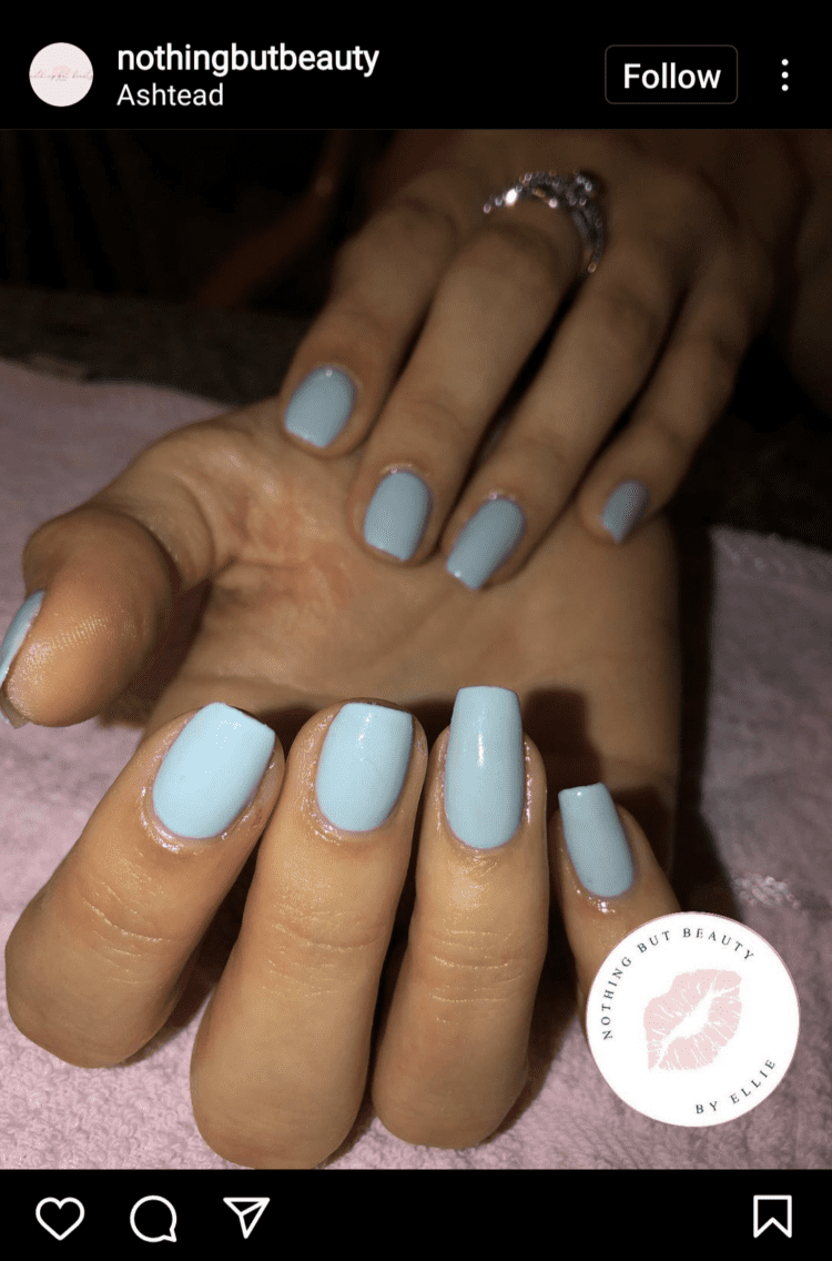 Sky Blue Nails Inspiration And Ideas Nail Aesthetic