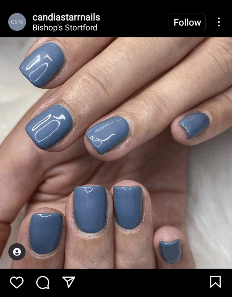 Stormy Blue Nails