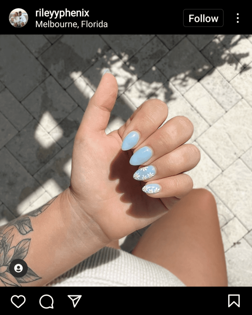 Sky Blue Nails Inspiration And Ideas Nail Aesthetic