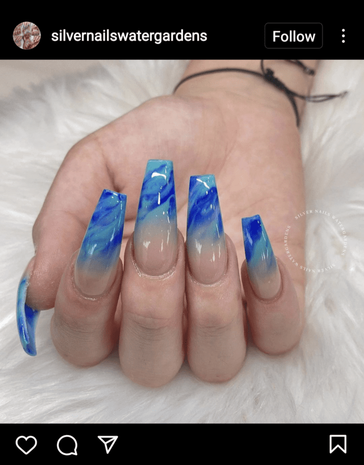 OMBRE NAILS SILVERNAILSWATERGARDENS