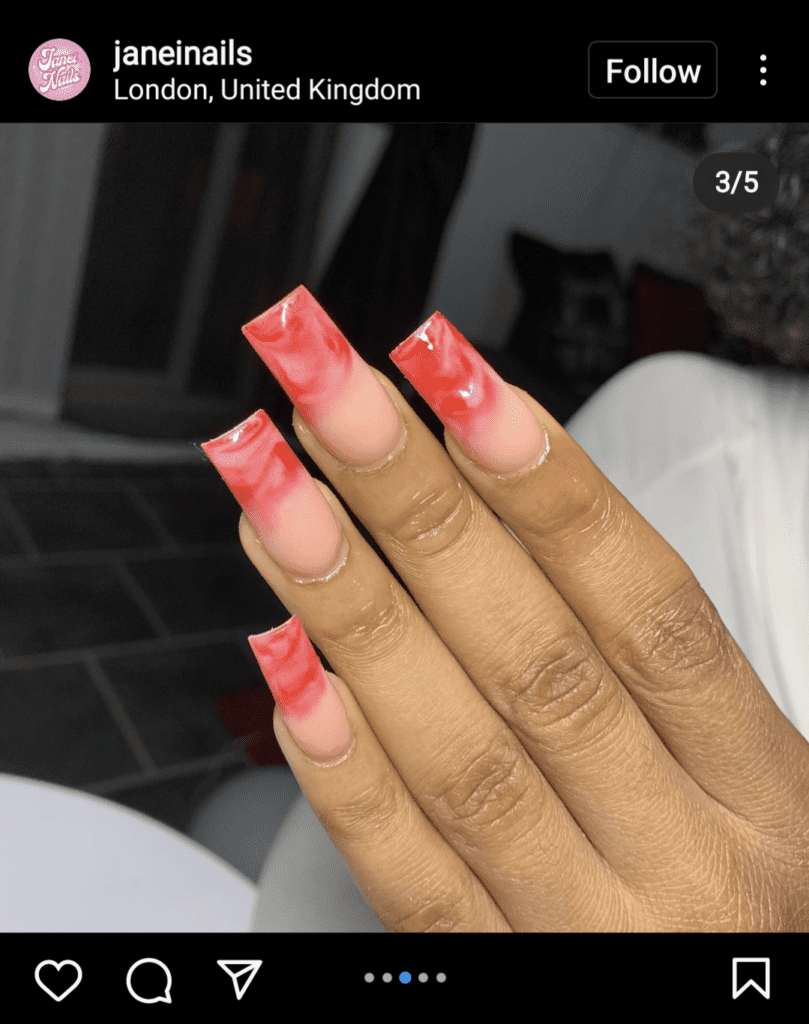 Marble Red Ombre