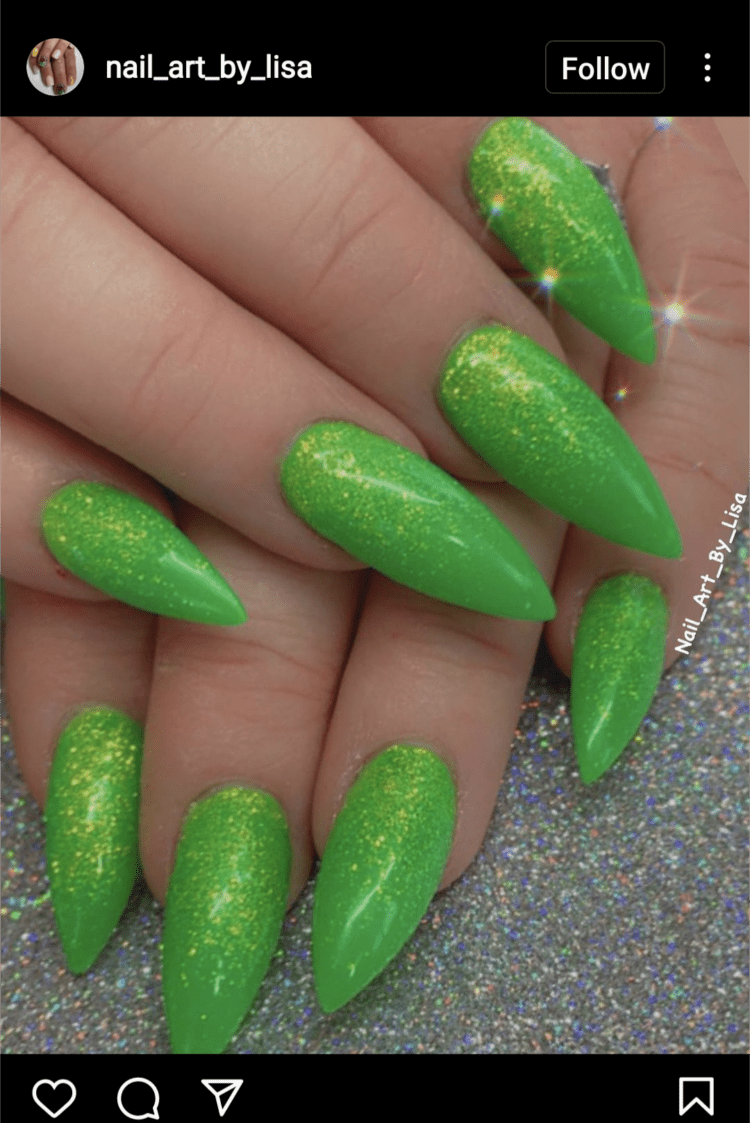 neon lime green nail polish