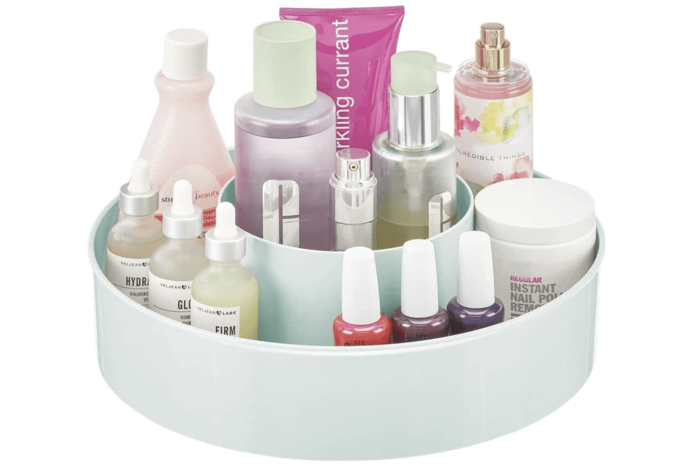 mDesign Lazy Susan Acrylic Makeup Storage