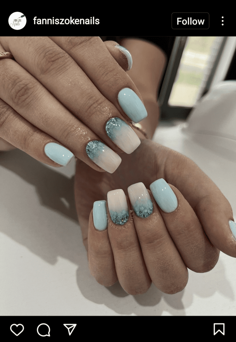 Inverted Glitter Ombre