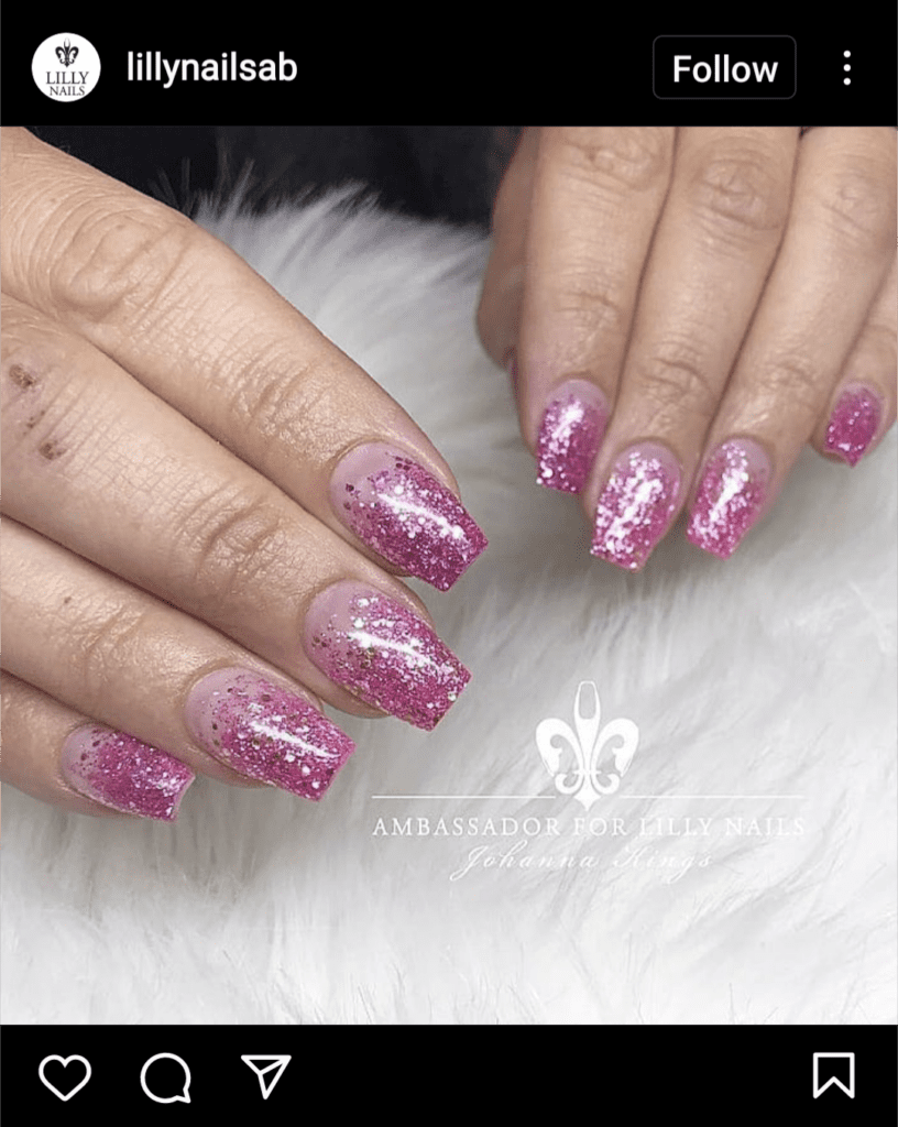 One Color Glitter Ombre