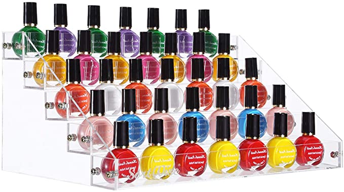 Tiered Acrylic Nail Polish Stand