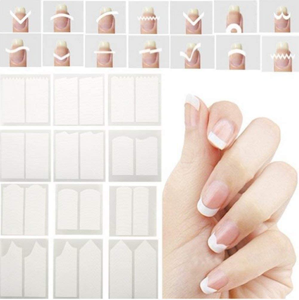 24 Pcs Nail Stickers Smile Line Nail