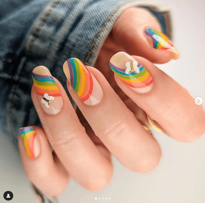 Cute Rainbow Nail Design