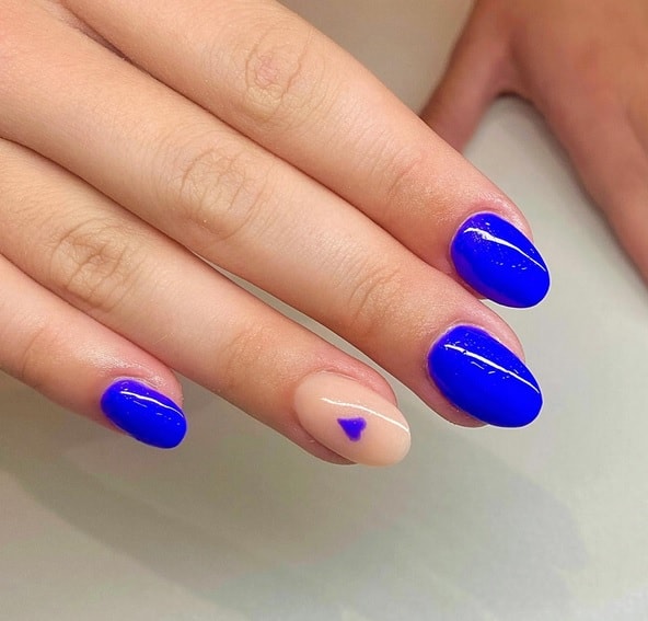 Classic Blue Acrylic Nails