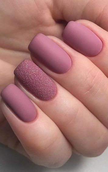 Dusty Rose Matte Nails