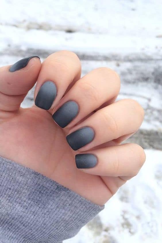 Gray Ombre Nail