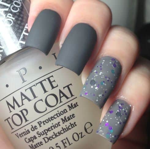 Paint Splatter Matte Nails