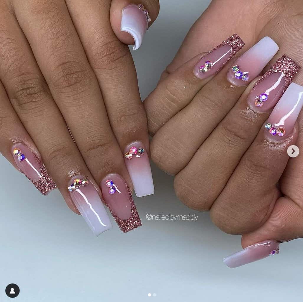 Rose Gold French Tip Nail Design